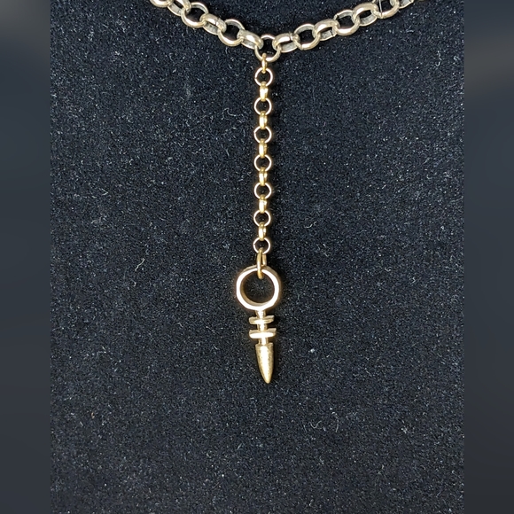 Multi chain silver and gold necklace - Picture 3 of 6